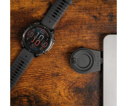 Fixed USB-C Charging Adapter, Garmin Smart Watch, must - Laadija