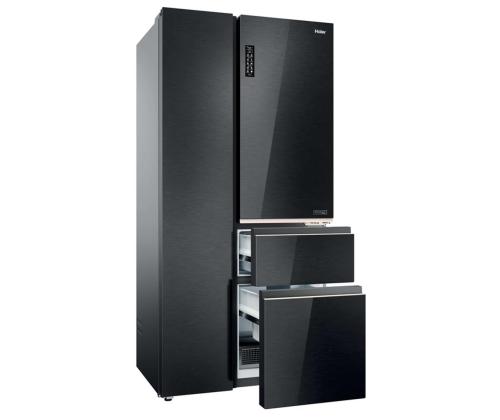 Haier S+ 4D 7, No Frost, 601 L, kõrgus 190 cm, must - SBS-külmik