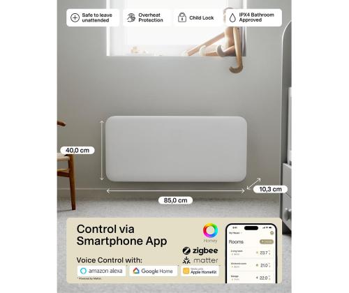 Mill Gen 4, Wi-Fi, 1500 W, valge - Elektriradiaator