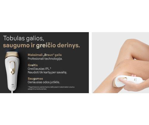 Braun Silk-expert Pro 5, valge/kuldne - IPL Fotoepilaator