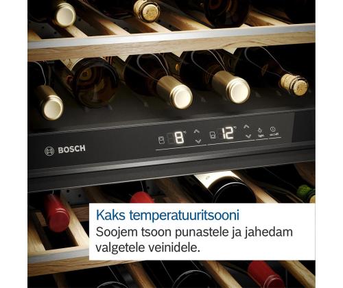 Bosch seeria 6, 199 pudelit, kõrgus 186 cm, must - Veinikülmik