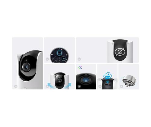 TP-Link Tapo C225, 2K, 360°, WiFi, valge/must - Turvakaamera