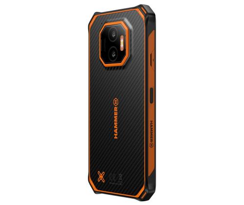 HAMMER Energy X2 5G, 8GB, 256GB, must/oranž - Nutitelefon