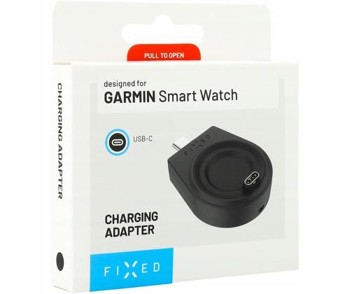 Fixed USB-C Charging Adapter, Garmin Smart Watch, must - Laadija