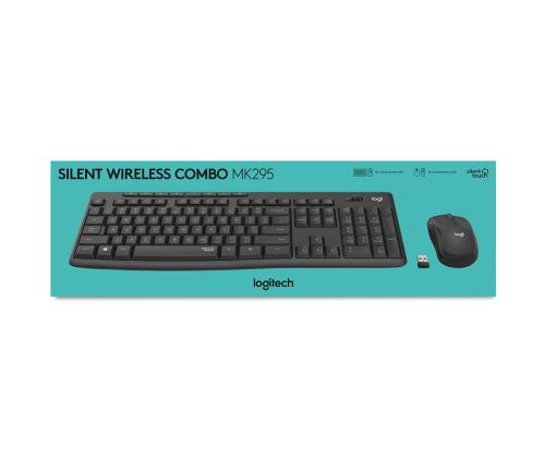 Logitech Slim Combo MK295, SWE, must - Juhtmevaba klaviatuur + hiir