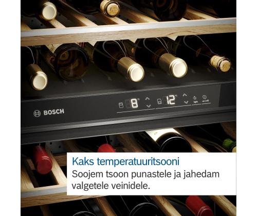 Bosch seeria 6, 199 pudelit, kõrgus 186 cm, must - Veinikülmik