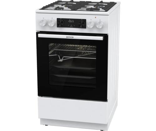 Gorenje, 70 L, laius 50 cm, valge - Gaasipliit elektriahjuga
