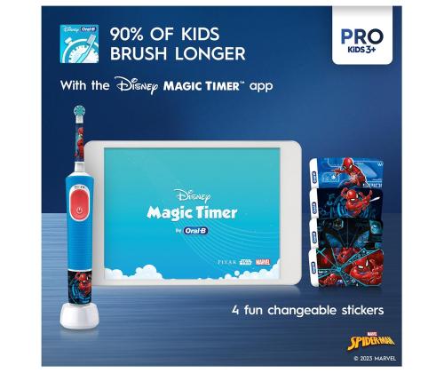 Braun Oral-B Vitality PRO Kids, Spiderman - Elektriline hambahari
