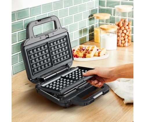 Tefal UltraCompact 3in1, hall/must - Vahvlimasin, Võileivagrill & Panini Press