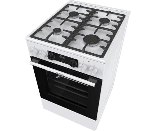 Gorenje, 70 L, laius 50 cm, valge - Gaasipliit elektriahjuga