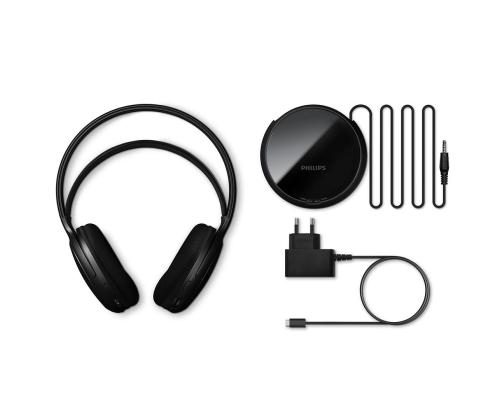 Philips SHC5200M2 TV headphones, must - Juhtmevabad kõrvaklapid