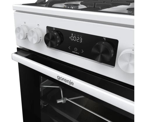 Gorenje, 70 L, laius 50 cm, valge - Gaasipliit elektriahjuga