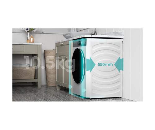 Hisense, 10.5 kg, sügavus 55 cm, 1400 p/min - Eestlaetav pesumasin