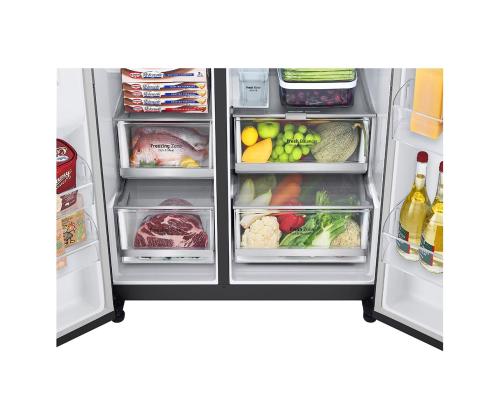 LG, InstaView, vee- ja jääautomaat veepaagiga, 635 L, kõrgus 179 cm, must - SBS-külmik