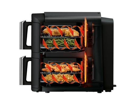 Ninja Double Stack 7.6 L, 2470 W, must - Kuumaõhufritüür