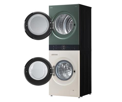 LG, 12 kg + 10 kg, sügavus 66 cm, 1400 p/min, beež/roheline - Pesumasin + Pesukuivati