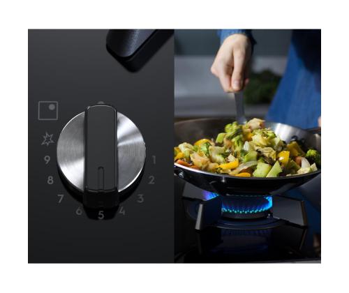 Electrolux, laius 60 cm, must - Integreeritav induktsioon-gaasipliidiplaat