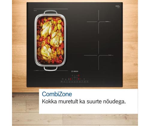 Bosch, Seeria 6, raamita, must - Integreeritav induktsioonpliidiplaat