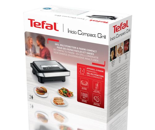 Tefal Inicio Compact, 1000 W, roostevaba teras - Kompaktne grill