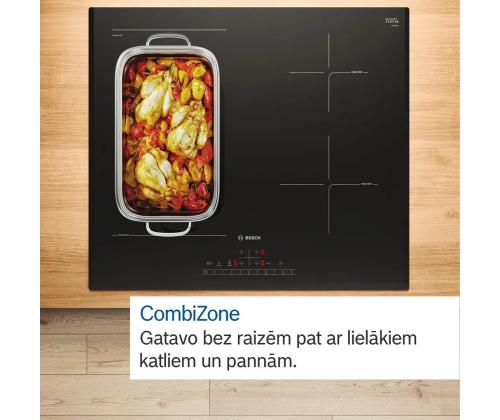 Bosch, Seeria 6, raamita, must - Integreeritav induktsioonpliidiplaat