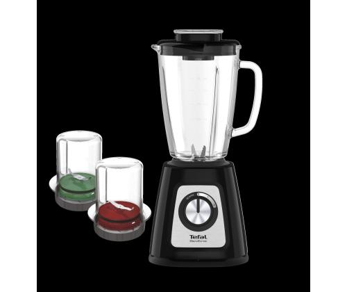 Tefal Blendforce 2 Glass, 800 W, 1.25 L, must - Blender + jahvataja ja hakkija