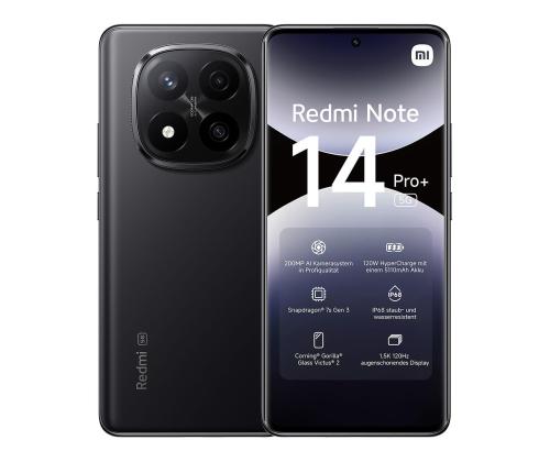 Xiaomi Redmi Note 14 Pro+ 5G, must - Nutitelefon