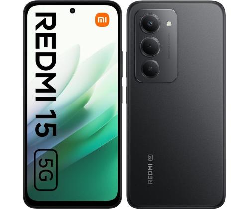 Xiaomi Redmi 15 5G, 4 GB, 128 GB, must - Nutitelefon