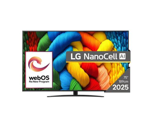 LG NANO81 AI, 86'', LED LCD, NanoCell, must - Teler