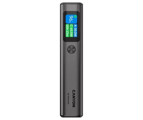 Canyon OnPower 230, 20000 mAh, tumehall - Akupank