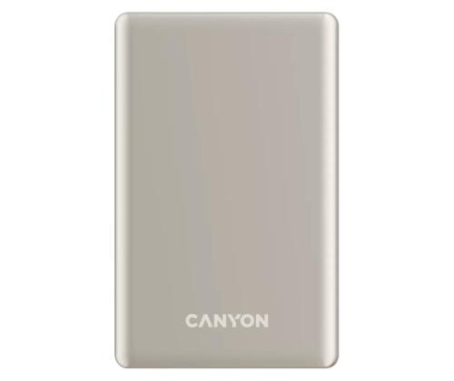 Canyon OnCharge 505 Slim Magsafe, 5000 mAh, juhtmevaba laadimine, USB-C, beež - Akupank