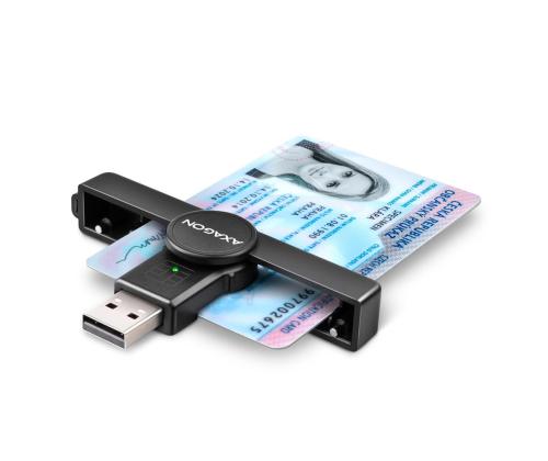 AXAGON CRE-SMPA, USB-A, must - ID-kaardilugeja