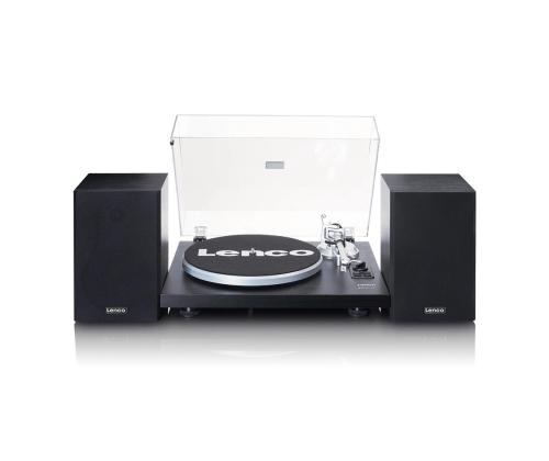 Lenco LS-500, must - Vinüülplaadimängija kõlaritega