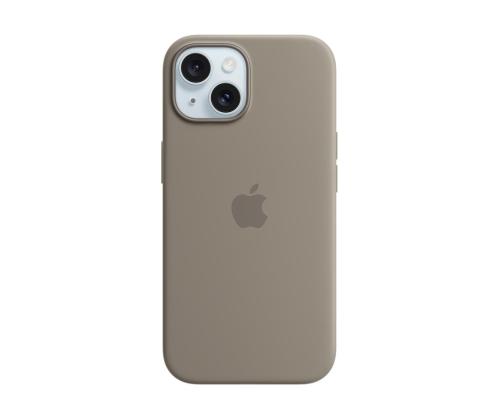 Apple Silicone Case with Magsafe, iPhone 15, pruun - Ümbris