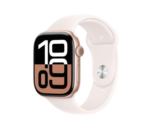 Apple Watch Series 10 GPS + Cellular, 46 mm, sport band, M/L, roosa alumiinium / roosa - Nutikell