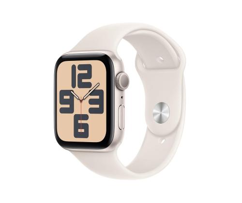 Apple Watch SE, 44 mm, GPS, sport band, M/L, beež alumiinium / beež - Nutikell