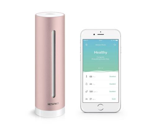 Netatmo Smart Indoor Air Quality Monitor, roosa kuldne - Nutikas siseõhu kvaliteedi mõõtja