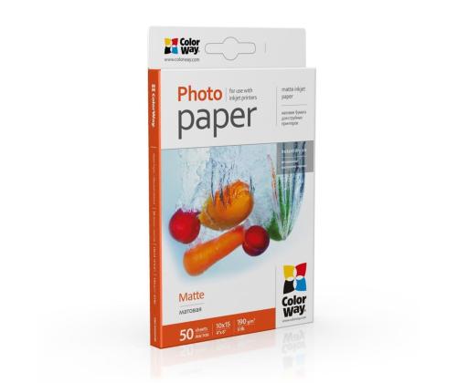 ColorWay 10x15, 190 g/m², 50 lehte, matt - Fotopaber