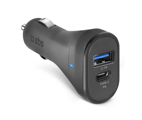 SBS, USB-A, USB-C, 10 W, must - Autolaadija