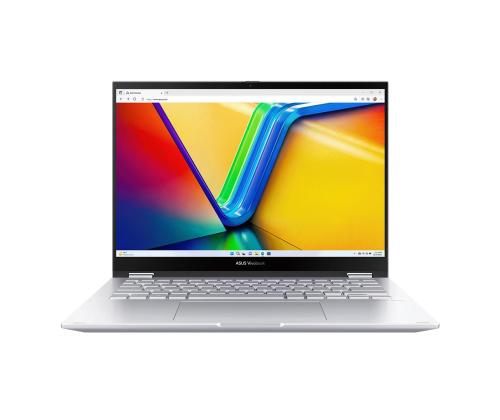 Asus Vivobook S 14 Flip OLED, 14'', 90 Hz, 2.8K, OLED, Ryzen 5, 16 GB, 1 TB, hõbe - Sülearvuti