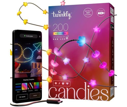 Twinkly Candies Stars, RGB, 200 LED, USB-C, 12 m, roheline - Nutivalgusti
