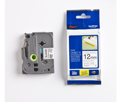 Lint must kiri valgel taustal 8m x 12mm, Brother