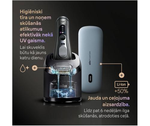 Braun Series 9 Pro+ Wet & Dry, 6-ühes SmartCare keskus ja PowerCase reisikarp, tumehall - Pardel