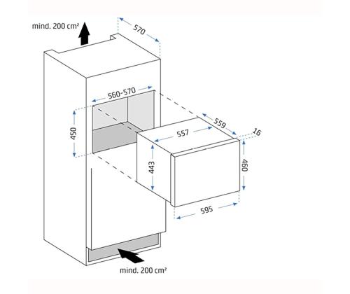 Caso WineDeluxe E 18, 18 pudelit, kõrgus 46 cm, must - Integreeritav veinikülmik