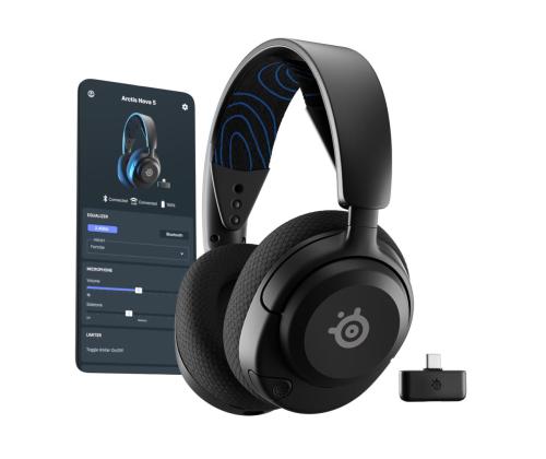 Steelseries Arctis Nova 5P Wireless, must - Juhtmevaba peakomplekt