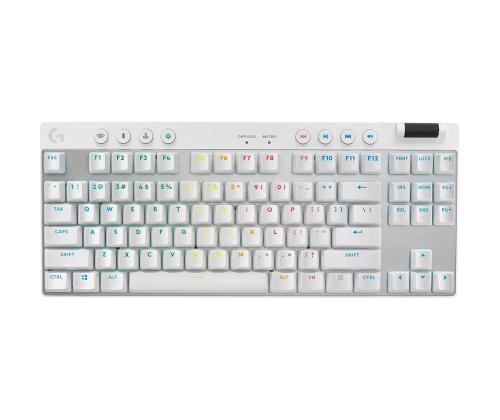 Logitech PRO X TKL, US, valge - Juhtmevaba klaviatuur