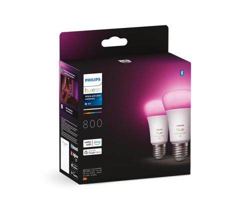 Philips Hue White and Color Ambiance 800, E27, värviline, 2 tk - Nutivalgusti
