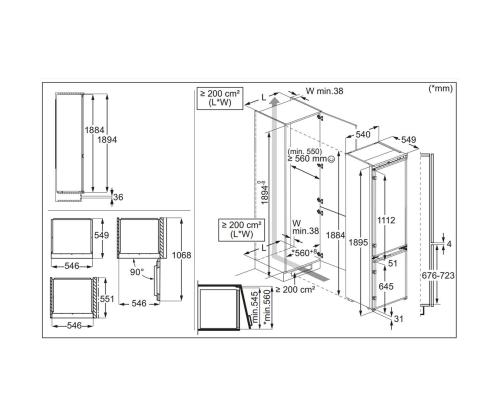 Electrolux 600 Series, No Frost, 269 L, kõrgus 189 cm - Integreeritav külmik