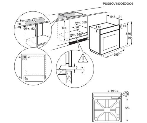 Integreeritav ahi Electrolux (pürolüütilise puhastusega)