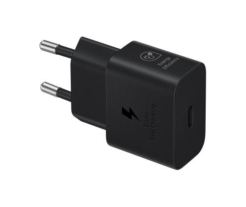 Samsung, USB-C, 25 W, must - Vooluadapter ja USB-C kaabel