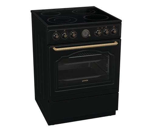 Gorenje, 11 funktsiooni, 71 L, laius 60 cm, must - Keraamiline pliit